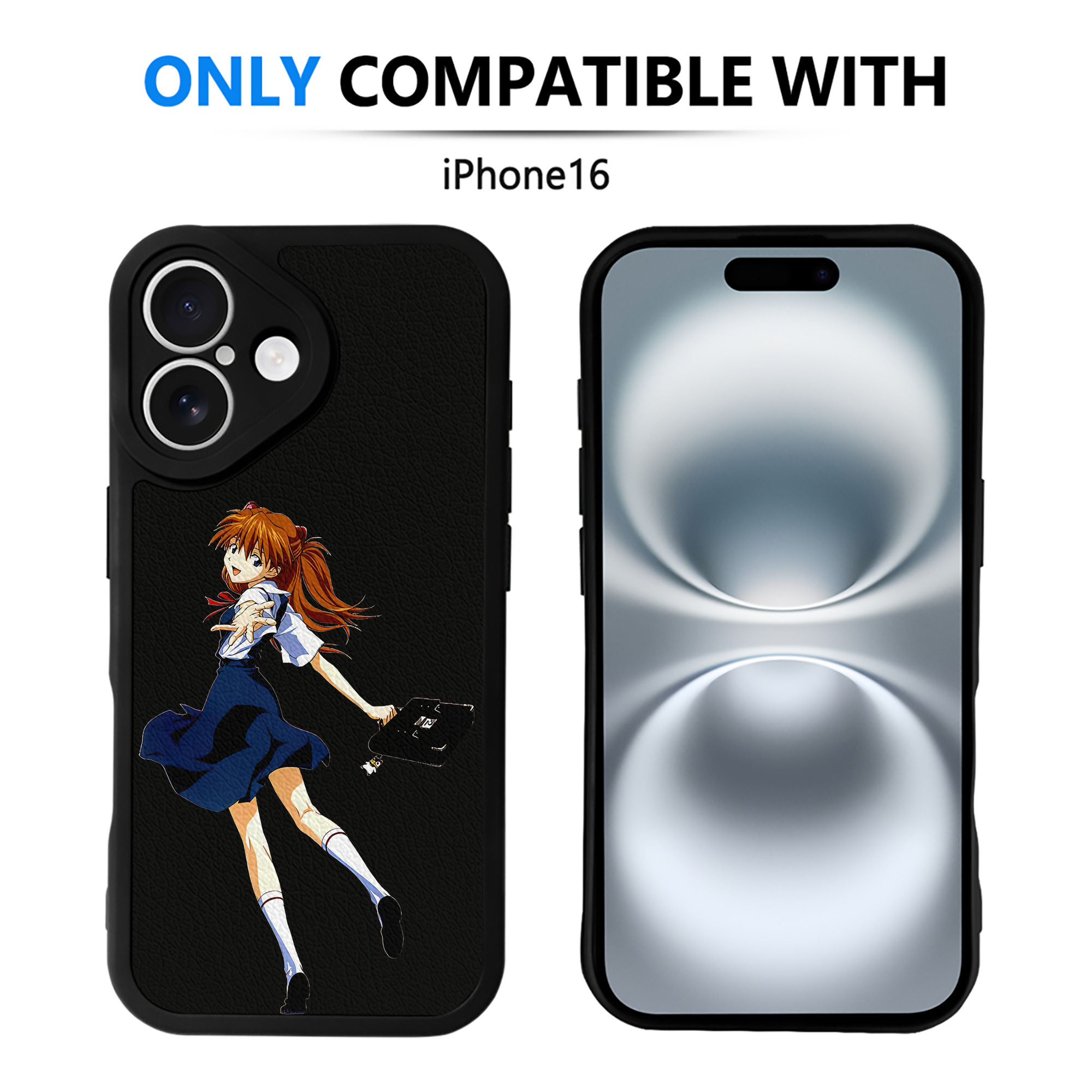 （画像用） EVA 新世紀エヴァンゲリオン 【iPhone 16シリーズ対応】シリコンスマホケース（レザー調） 材質：シリコン